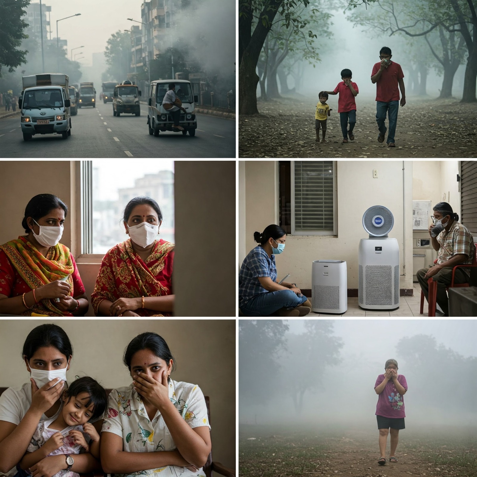 Air pollution illustration